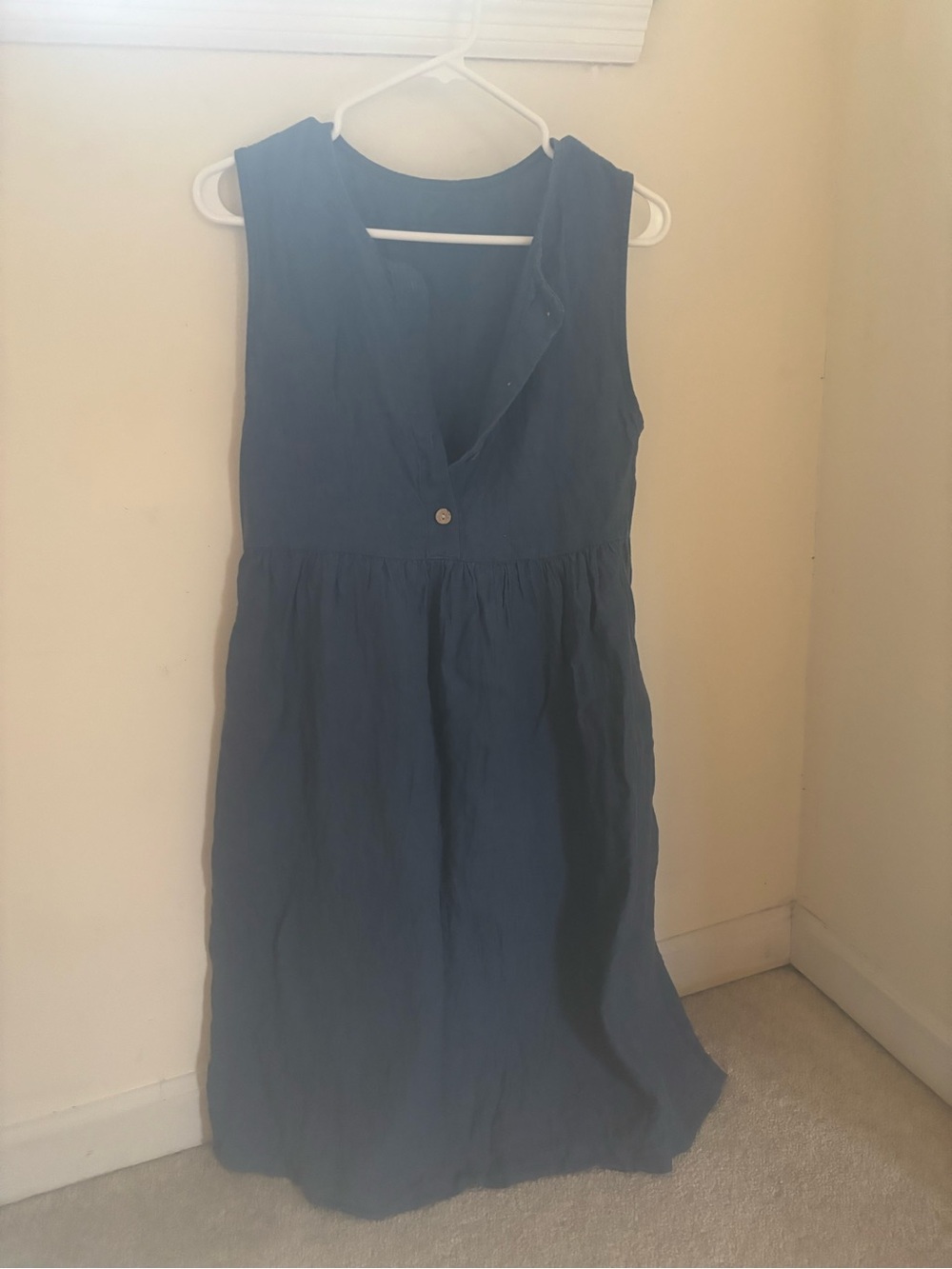 Navy Linen Dress